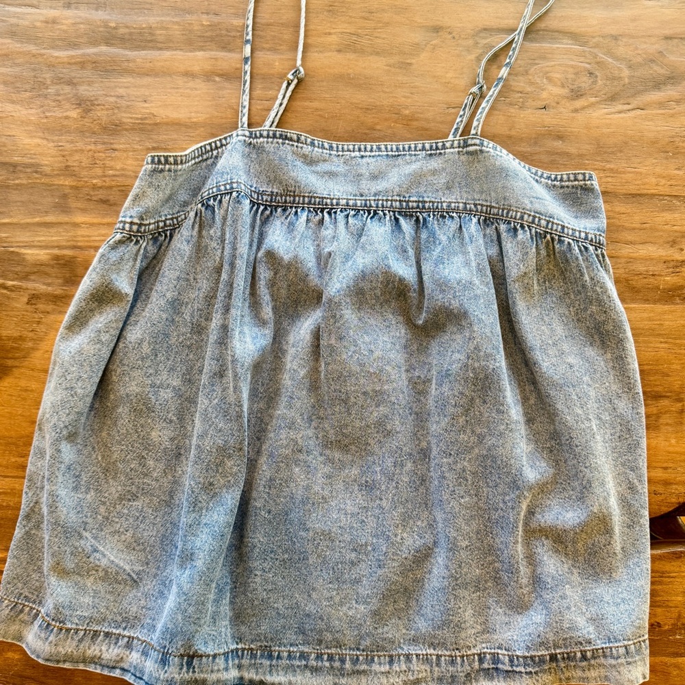 Stylish Denim Spaghetti Strap Top